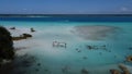 aerial photography with drone over Bacalar, Mexico