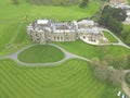 Aerial photography drone photo of the Raby castle in county Durham England UK