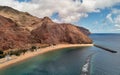 Aerial photography drone point of view of Playa de Las Teresitas Royalty Free Stock Photo