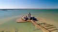 Aerial photography of Fort Louvois in Charente Maritime Royalty Free Stock Photo