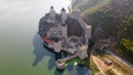 Aerial photography of Golubac medieval fortress