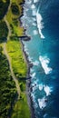 Aerial Photography Of Lush Greenery And Ocean Views