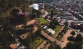 Aerial photography of the magical town of Metepec, State of Mexico, Mexico, where you can see its famous churches Royalty Free Stock Photo