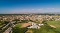 Aerial photography of Marennes village in Charente Maritime