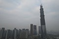 Aerial photography of the modern building skyline night view of Chengdu, China. Royalty Free Stock Photo