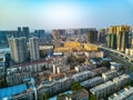 Aerial photography of Nanning city, Guangxi, China, old city buildings and high-rise buildings Royalty Free Stock Photo