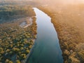 Aerial photography of Narrawallee Inlet, south cost Sydney, News South Wales, Australia