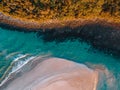 Aerial photography of Narrawallee Inlet, south cost Sydney, News South Wales, Australia