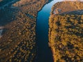 Aerial photography of Narrawallee Inlet, south cost Sydney, News South Wales, Australia