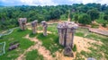 aerial photography natural stone sculpture at Mo Hin Khao