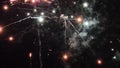 Aerial photography of New Year 2024 fireworks