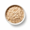 Aerial Photography Of Oats In A Bowl On White Background