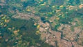 Aerial photography over the suburbs of paris Royalty Free Stock Photo