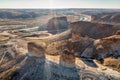 Aerial view of Pilot Butte Wild Horse Scenic Loop on Highway 80 in Wyoming Royalty Free Stock Photo