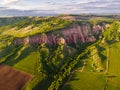 Drone shot of a canyon formation from a high angle Royalty Free Stock Photo