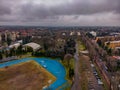 Aerial Photography Rugby Stadium. Regby Field. Foto dal drone della partita U18 RSD 1981 vs ASR Milano. Rugby San Donato