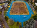 Aerial Photography Rugby Stadium. Regby Field. Foto dal drone della partita U18 RSD 1981 vs ASR Milano. Rugby San Donato