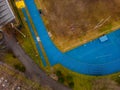 Aerial Photography Rugby Stadium. Regby Field. Foto dal drone della partita U18 RSD 1981 vs ASR Milano. Rugby San Donato Royalty Free Stock Photo