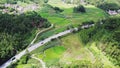 Aerial photography of rural road scenery at Kunlun Pass in Nanning, Guangxi, China