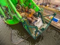 Aerial photography of ship docked in shipyard Royalty Free Stock Photo