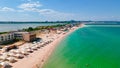 Drone photography of a beach resort in summer Royalty Free Stock Photo