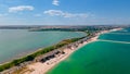 Drone photography of a beach resort in summer Royalty Free Stock Photo