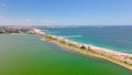 Drone photography of a beach resort in summer Royalty Free Stock Photo