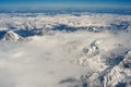 The Aerial photography, Tibet, the Himalayan Hengd in the clouds