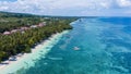 Aerial photography view one of beach in Wakatobi, Southeast Sulawesi, Indonesia Royalty Free Stock Photo