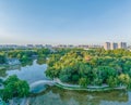 Aerial photography of Yuxi Park, Qiaoxi District, Shijiazhuang City, Hebei Province, China