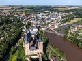 Aerial photos of the city of Rochlitz in Saxony