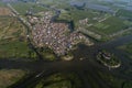 Aerial photo of jiulongkou wetland, Yancheng City, Jiangsu Province, China Royalty Free Stock Photo