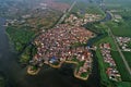 Aerial photo of jiulongkou wetland, Yancheng City, Jiangsu Province, China Royalty Free Stock Photo