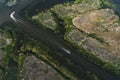 Aerial photo of jiulongkou wetland, Yancheng City, Jiangsu Province, China Royalty Free Stock Photo