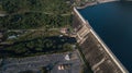 Aerial photos of Large Dam Royalty Free Stock Photo