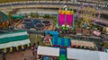 Aerial photos of temple festival in Thailand