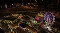 Aerial photos of temple festival in Thailand