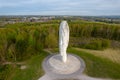 Aerial picture of the Dream Sculpture in St Helens