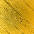 Aerial picture, golden field after harvest, as a background and