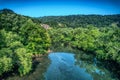 Aerial picture over the north branch of Potomac River between Maryland and West Virginia