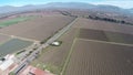 Aerial picture of a vineyard in Chile Royalty Free Stock Photo