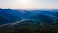 Aerial picturesque mountainous view in Spain