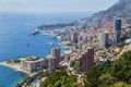 Aerial, picturesque view over the Monaco. France. Royalty Free Stock Photo