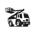 Aerial platform logo building machine Royalty Free Stock Photo