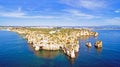 Aerial from Ponta Piedade with the lighthouse in Lagos Portugal