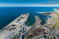 Aerial of Port Elizabeth harbour South Africa Royalty Free Stock Photo