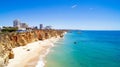 Aerial from Praia da Rocha in the Algarve Portugal Royalty Free Stock Photo