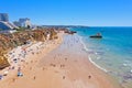 Aerial from Praia da Rocha near Portimao in the Algarve Portugal Royalty Free Stock Photo