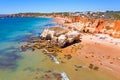 Aerial from Praia da Rocha near Portimao in the Algarve Portugal Royalty Free Stock Photo