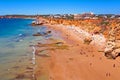 Aerial from Praia da Rocha near Portimao in the Algarve Portugal Royalty Free Stock Photo